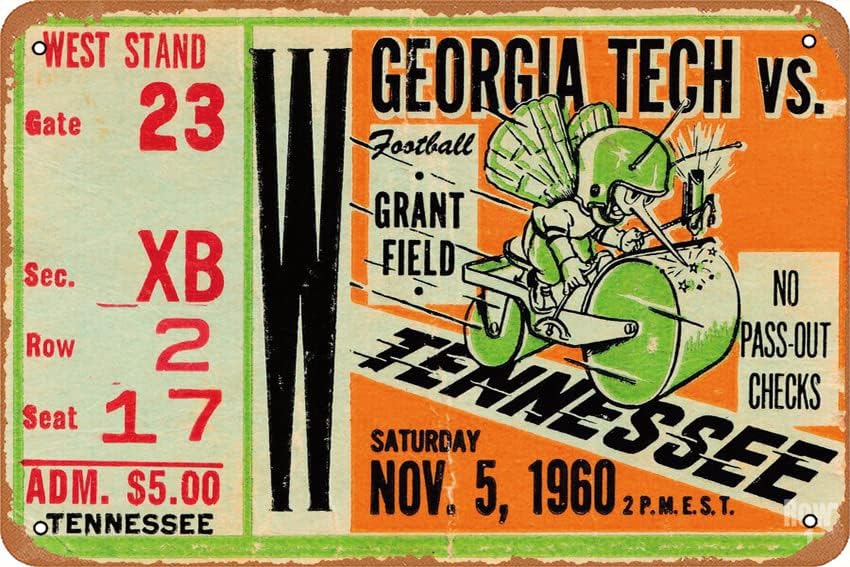 Office Tech For Home - 1960 GEORGIA TECH VS. TENNESSEE Poster