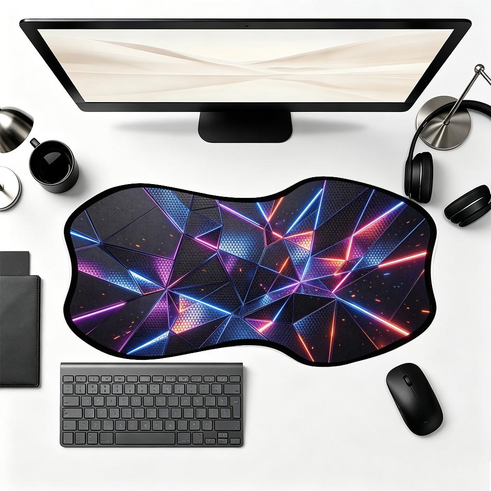 Office Of Tech - Gaming-Spielmatte Blau Cyber Spiral Tech Design