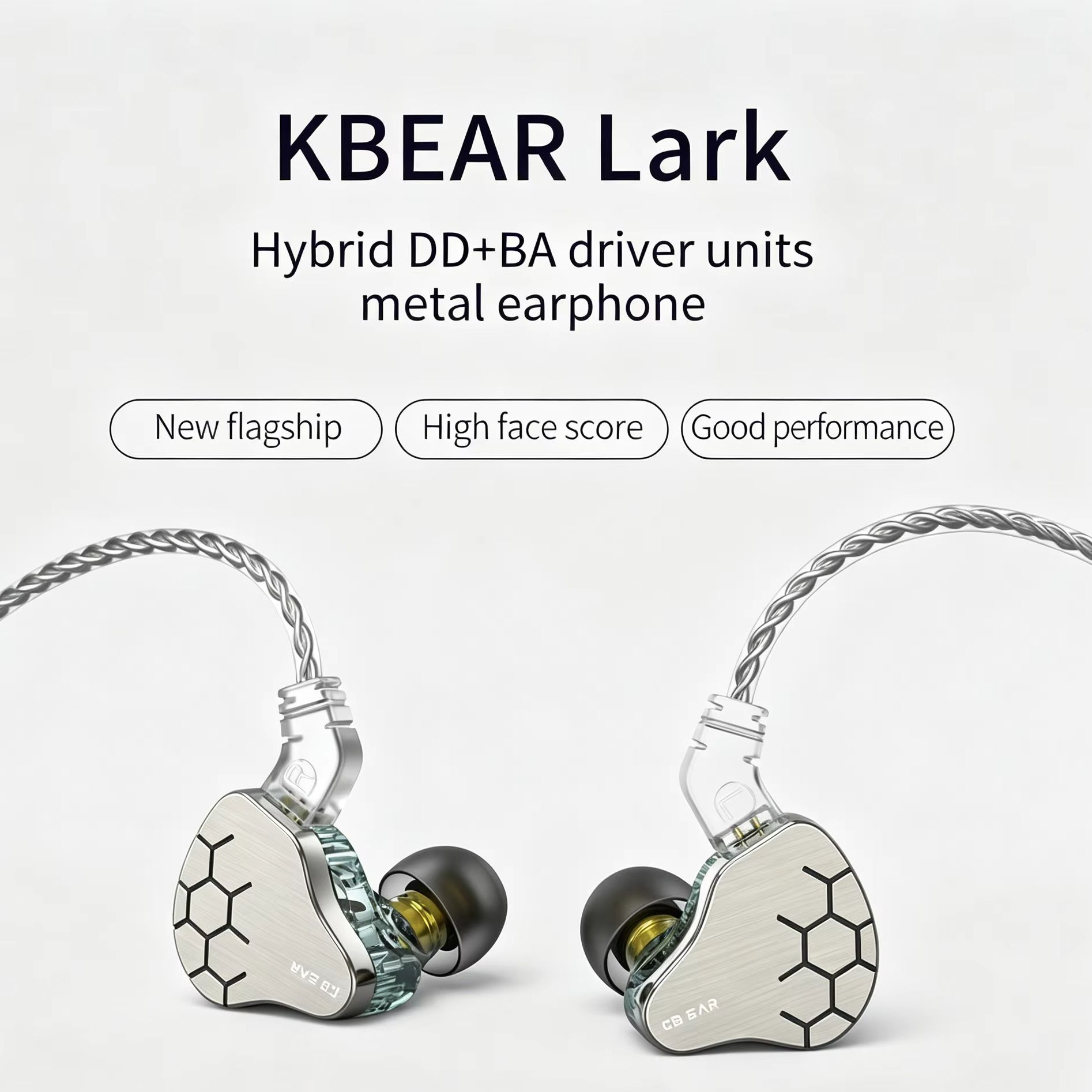 Office Work Tech - KBEAR Lark 1DD+1BA Hybrid IEM HiFi-Ohrhörer