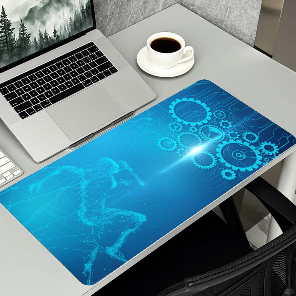 Blue Tech Circuit Gear Pattern – Office Tech Setup Bewertung und Preis