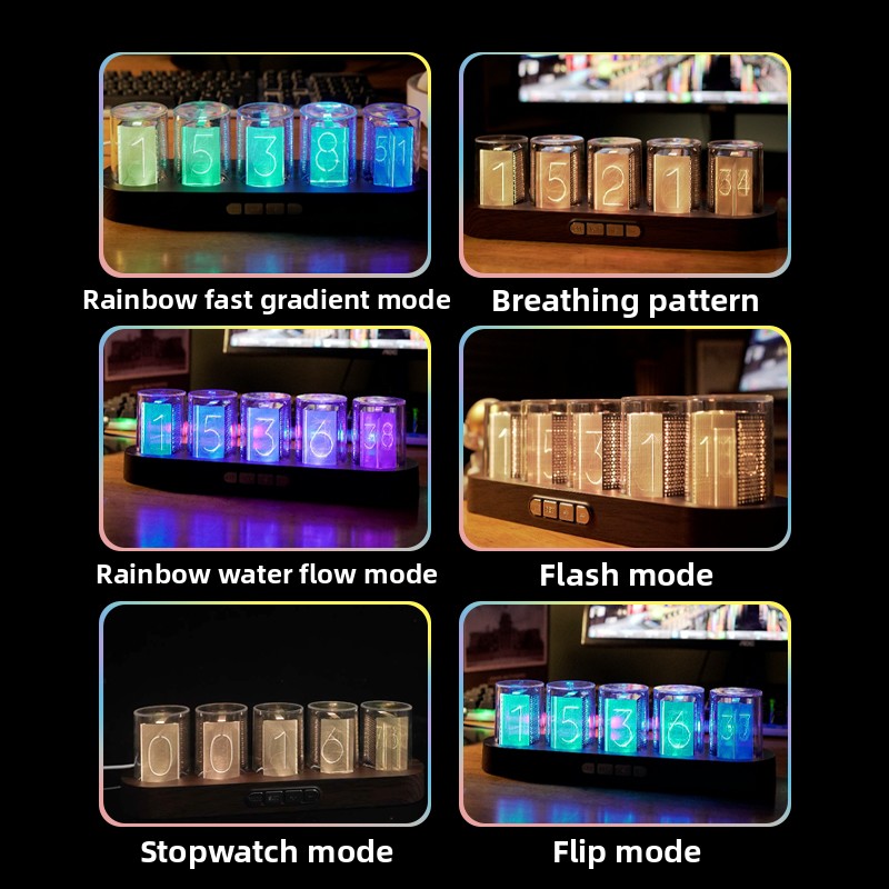 LED Nixie Röhrenuhr RGB Gaming – Office Tech Setup Bewertung und Preis